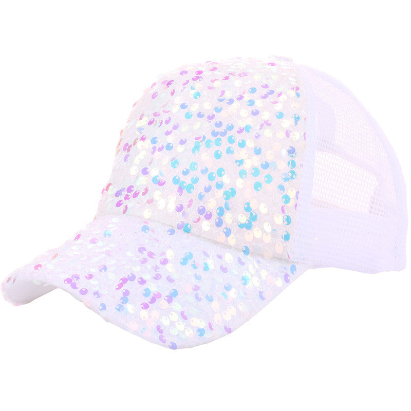 Sequin Baseball Cap Sun Hat for Kids