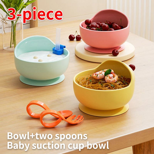 3pcs Baby Bowl With Suction Cup For Self-feeding