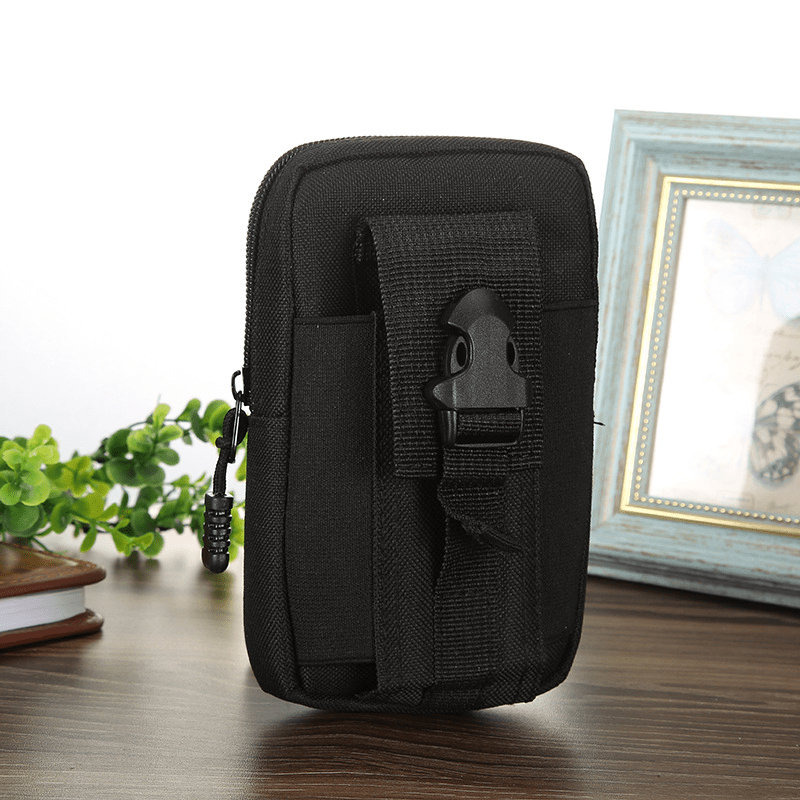 Men's Canvas Zip Waist Bag Camo Coin Purse Phone Bag