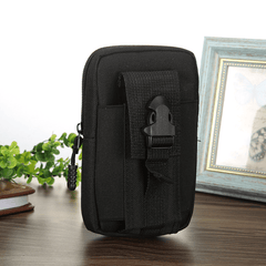 Men's Canvas Zip Waist Bag Camo Coin Purse Phone Bag