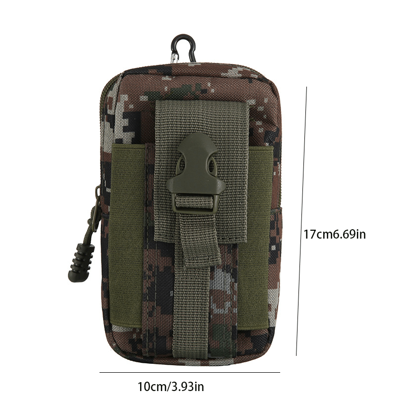 Men's Canvas Zip Waist Bag Camo Coin Purse Phone Bag