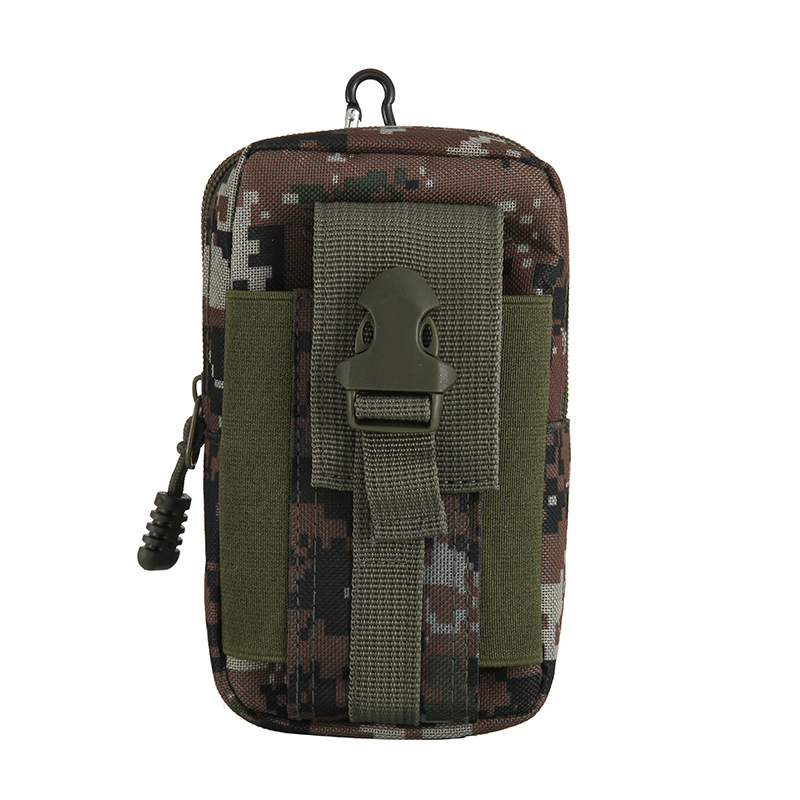 Men's Canvas Zip Waist Bag Camo Coin Purse Phone Bag