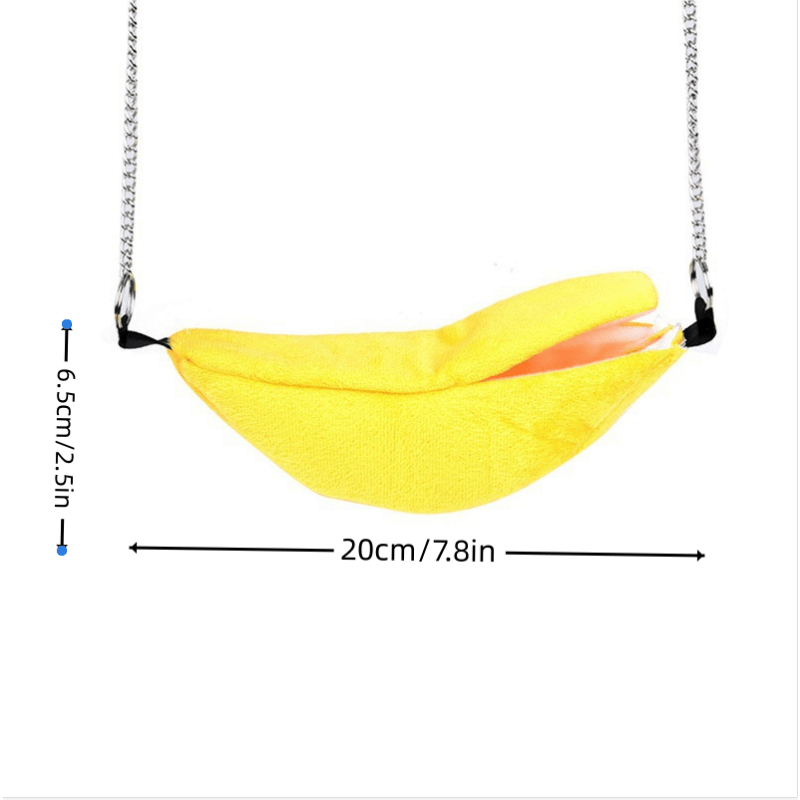 Soft Banana Hammock for Small Animals Cozy Hanging Bed Guinea Pigs Hamsters