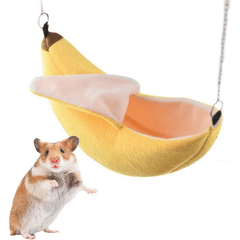 Soft Banana Hammock for Small Animals Cozy Hanging Bed Guinea Pigs Hamsters