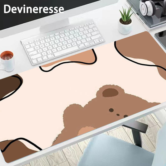 Bear Print Non-slip Mouse Pad for Home Office Laptop