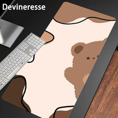 Bear Print Non-slip Mouse Pad for Home Office Laptop