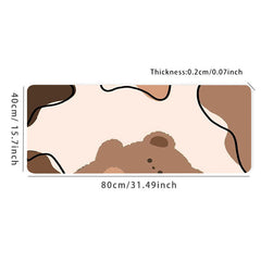 Bear Print Non-slip Mouse Pad for Home Office Laptop