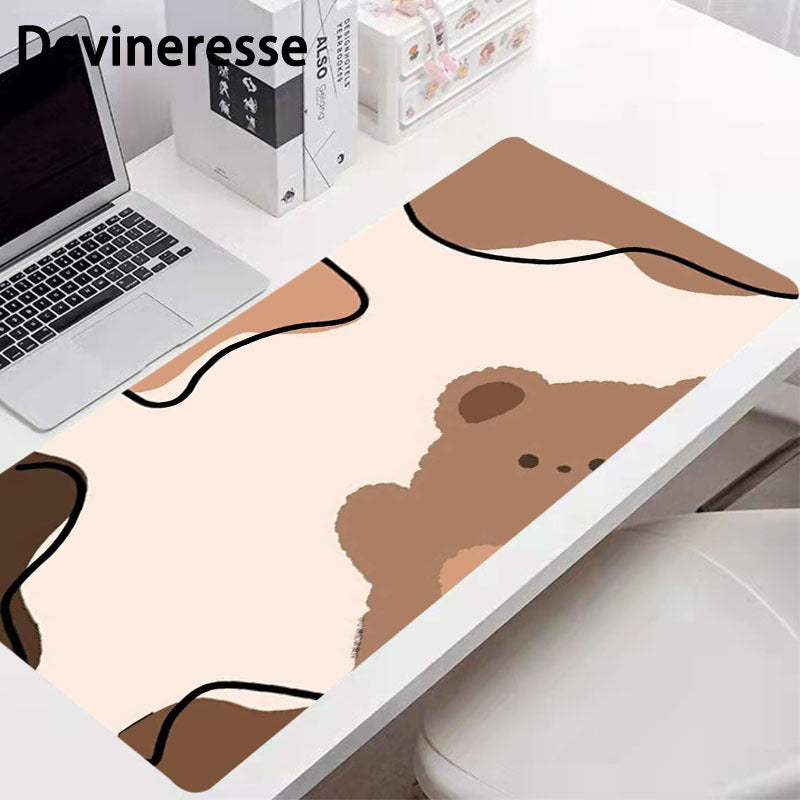 Bear Print Non-slip Mouse Pad for Home Office Laptop