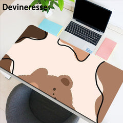 Bear Print Non-slip Mouse Pad for Home Office Laptop