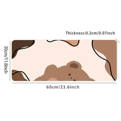 Bear Print Non-slip Mouse Pad for Home Office Laptop