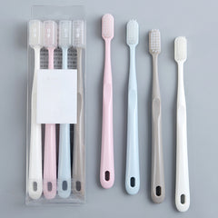 4pcs Macaroon Bamboo Charcoal Soft Hair Toothbrushes Adult