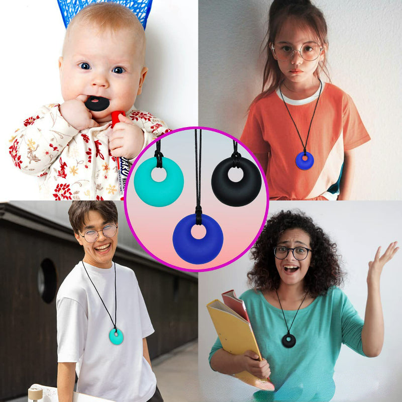 Silicone Round Baby Teether Molar Stick Pendant Toy
