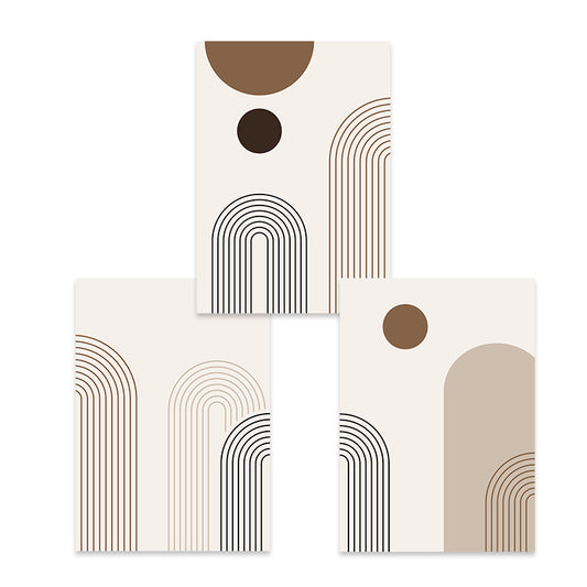 3pcs Abstract Geometric Posters for Bedroom Decor
