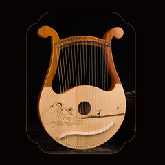 19-String Portable Small Harp Lyre Harp Konghou Instrument