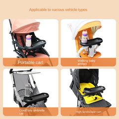 Universal Stroller Tray & Cup Holder 2-in-1 Snacks Holder Non-Slip Grip Clip S