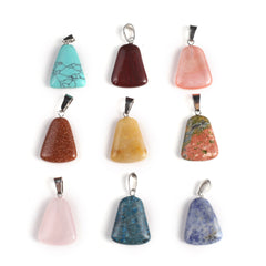 10pcs Mixed Natural Stone Pendant for Jewelry Making DIY Necklace Bracelet