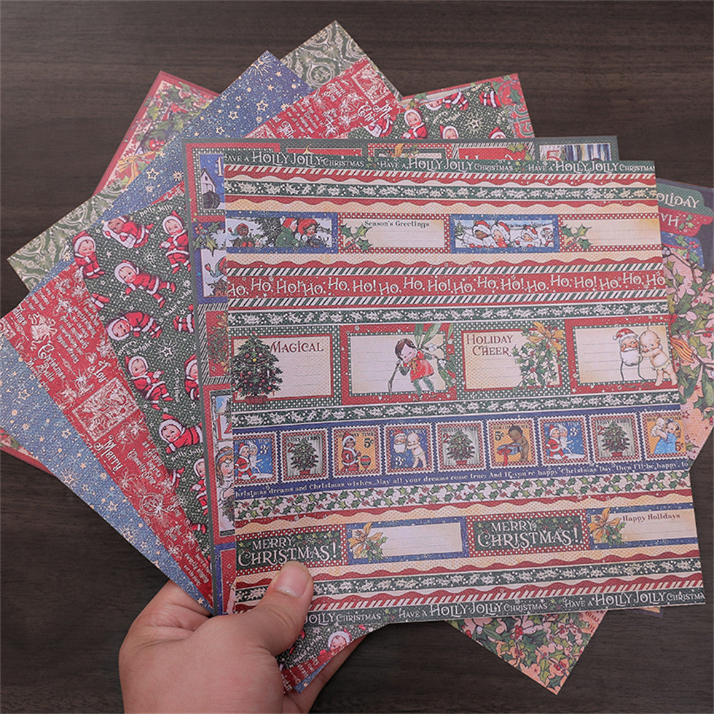 10 Sheets Christmas Magic Paper Stickers for DIY Arts Crafts