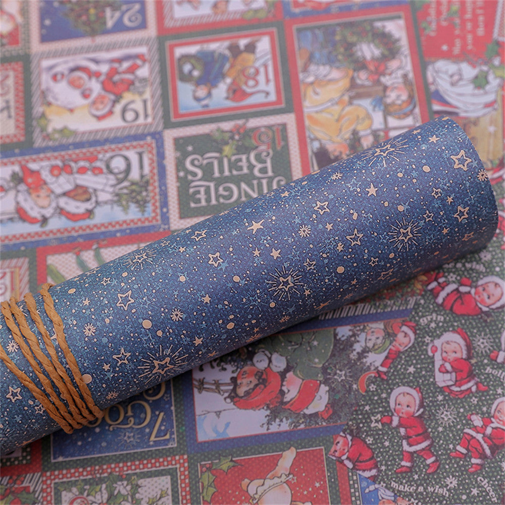 10 Sheets Christmas Magic Paper Stickers for DIY Arts Crafts