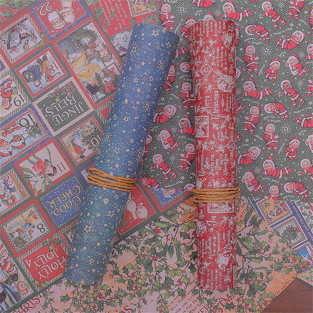 10 Sheets Christmas Magic Paper Stickers for DIY Arts Crafts