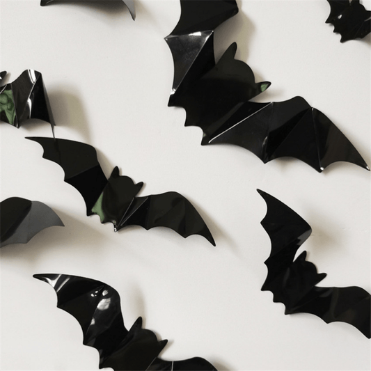 Halloween 3D Bat Wall Stickers, Removable DIY Decal, Party Decoration