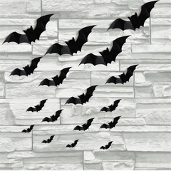 Halloween 3D Bat Wall Stickers, Removable DIY Decal, Party Decoration