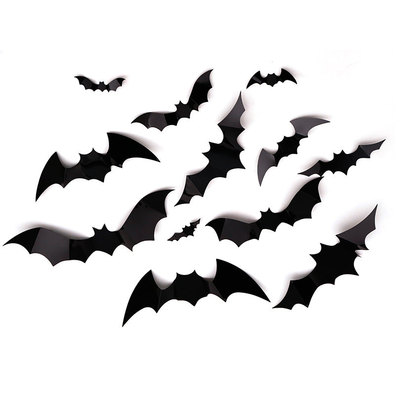 Halloween 3D Bat Wall Stickers, Removable DIY Decal, Party Decoration