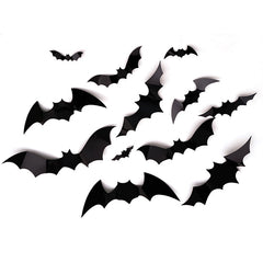 Halloween 3D Bat Wall Stickers, Removable DIY Decal, Party Decoration