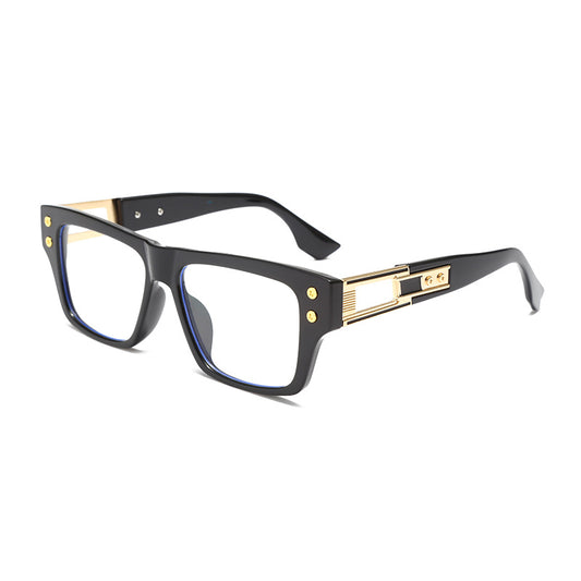 Retro Rivet Jelly Square Frame Computer Glasses