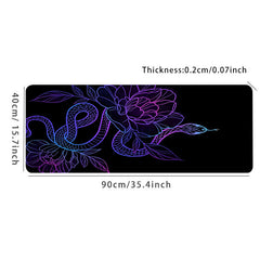 Flower Snake Purple Large Gaming Mouse Pad E Sports Office Keyboard Pad