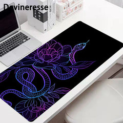 Flower Snake Purple Large Gaming Mouse Pad E Sports Office Keyboard Pad