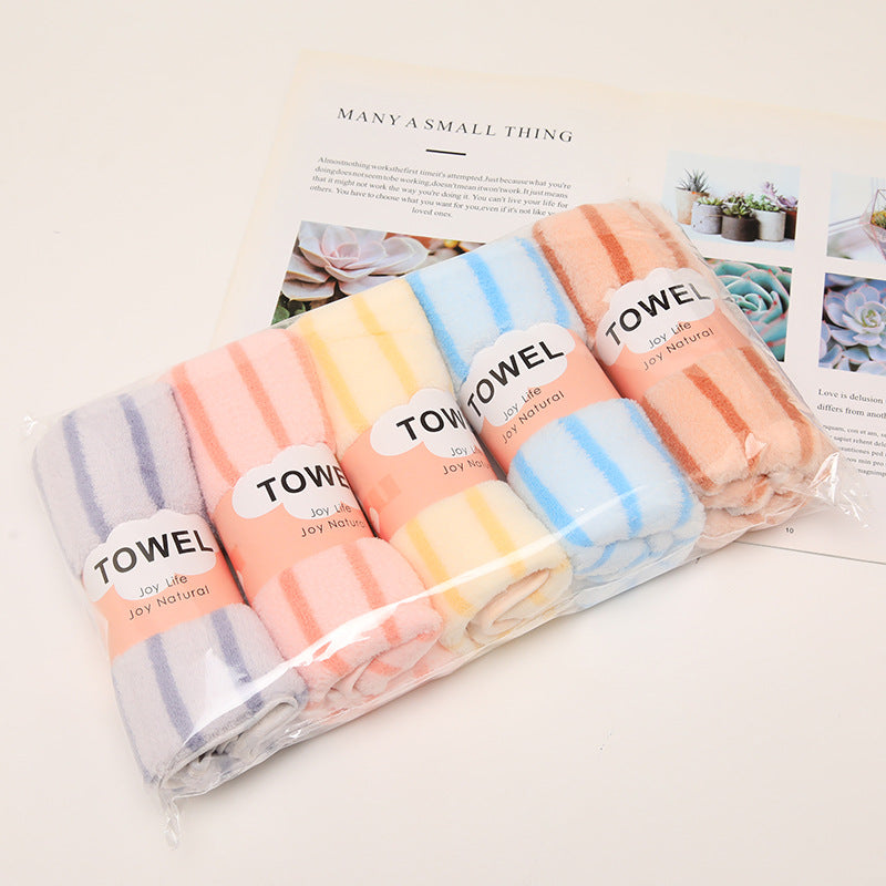 Coral Fleece Makeup Removal Towel 5 Pack Gift Towel