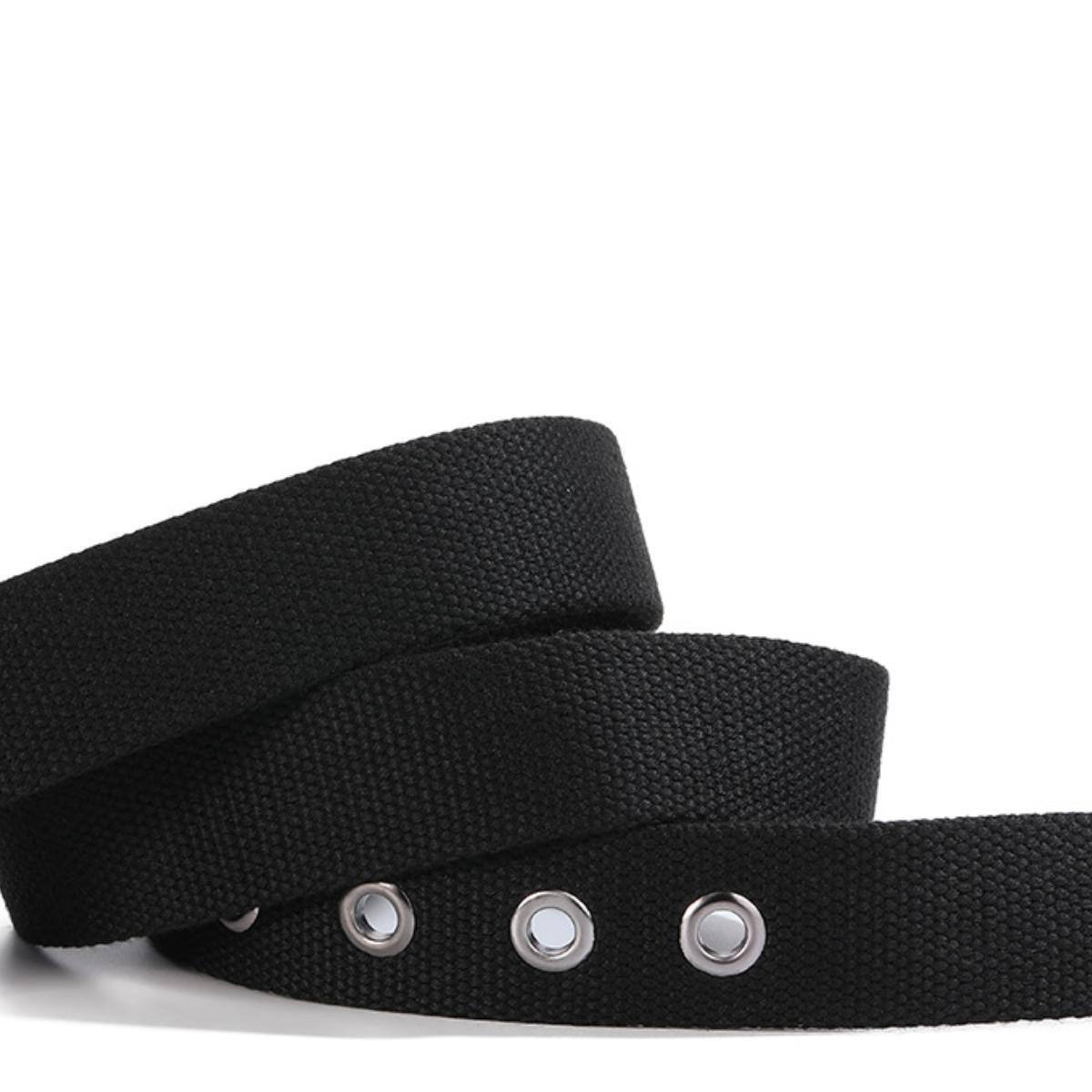 Alloy Stripe Pin Buckle Casual Jeans Canvas Belt