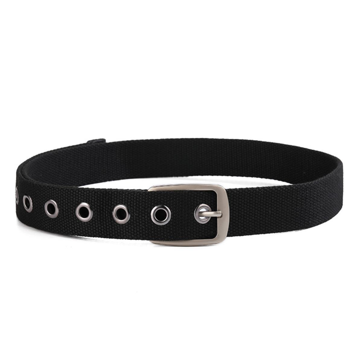 Alloy Stripe Pin Buckle Casual Jeans Canvas Belt