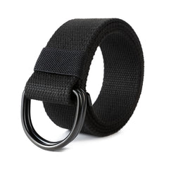 Men's Leather Belt with Silver Buckle