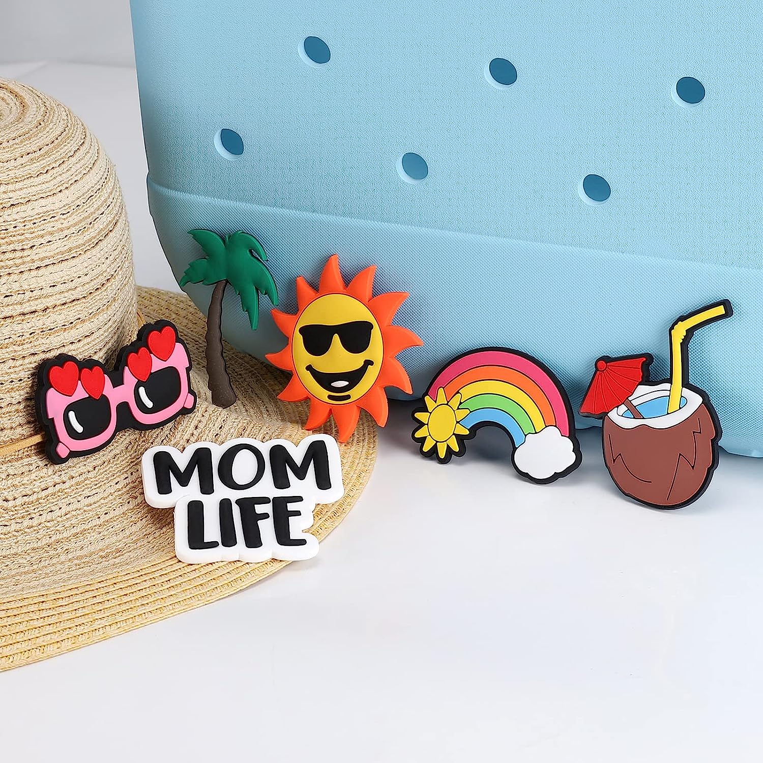 Cartoon Charm Inserts for Bogg Bag - Fun Beach Bag Accessory