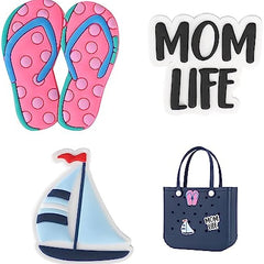 Cartoon Charm Inserts for Bogg Bag - Fun Beach Bag Accessory
