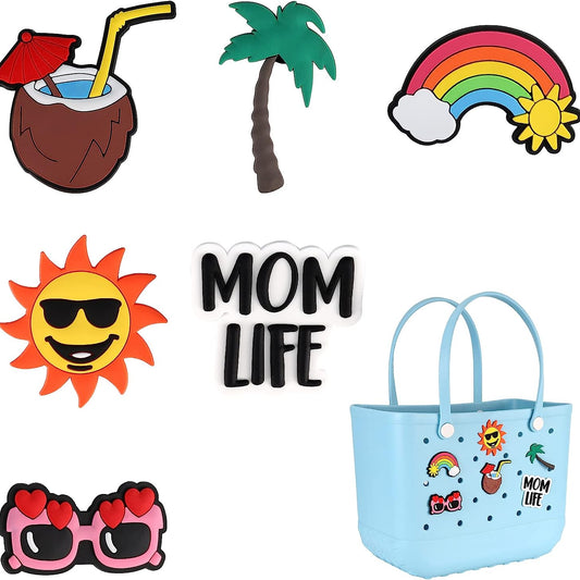Cartoon Charm Inserts for Bogg Bag - Fun Beach Bag Accessory