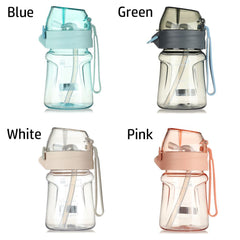 400ml Sports Water Bottle Straw Clear Portable Cup