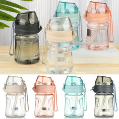 400ml Sports Water Bottle Straw Clear Portable Cup