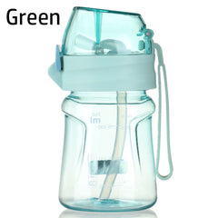 400ml Sports Water Bottle Straw Clear Portable Cup