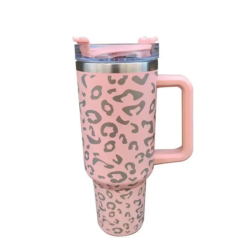 Stainless Steel Tumbler with Straw - Keeps Drinks Cold, Hot, or Iced
