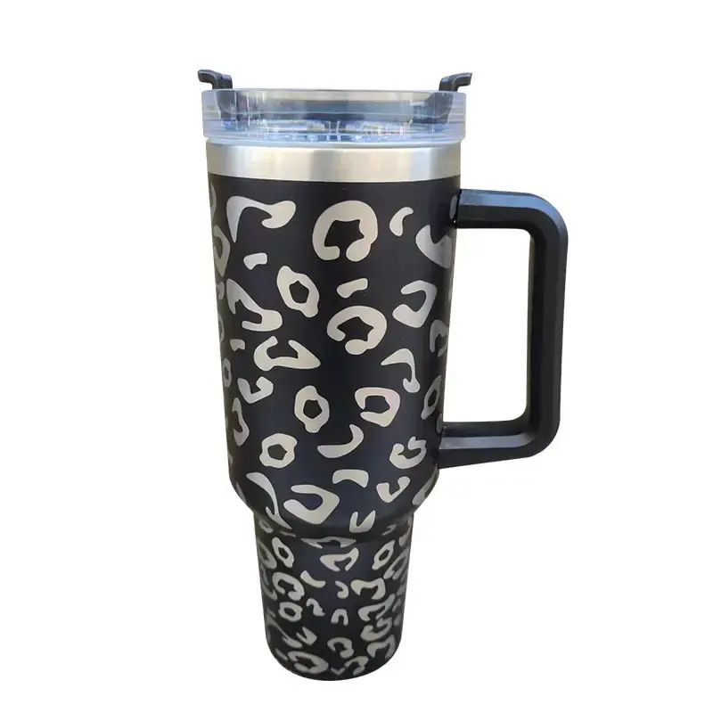 Stainless Steel Tumbler with Straw - Keeps Drinks Cold, Hot, or Iced