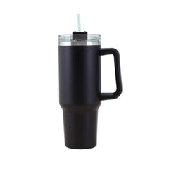 Stainless Steel Tumbler with Straw - Keeps Drinks Cold, Hot, or Iced