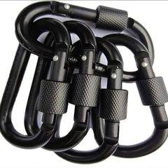 Set of 5 Screw Lock Carabiners for Climbing and Hiking