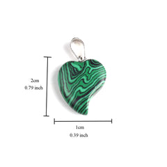 10pcs Natural Stone Heart Charms for DIY Jewelry Making