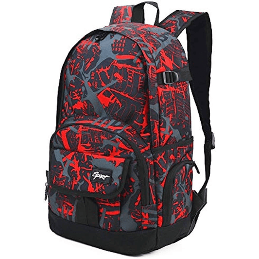 School Backpack Lightweight Red Camouflage Bag