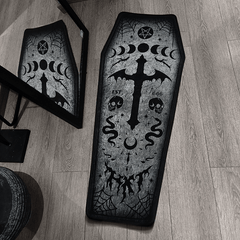 Halloween Coffin Carpet Plush Mat Fluffy Rugs
