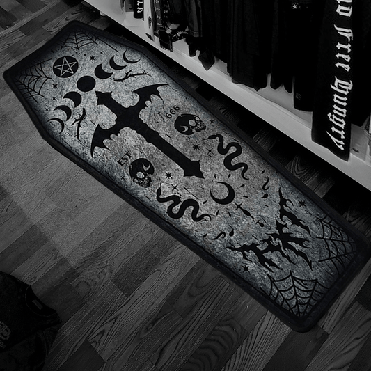 Halloween Coffin Carpet Plush Mat Fluffy Rugs