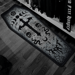 Halloween Coffin Carpet Plush Mat Fluffy Rugs