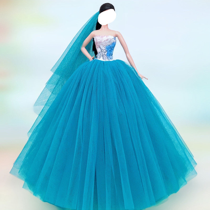 Elegant Wedding Dress for 11-Inch Dolls - Ideal DIY Gift